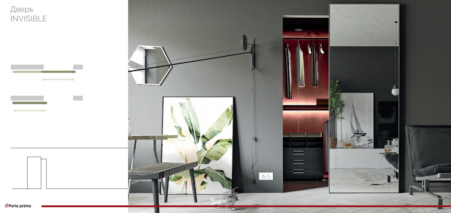 Межкомнатные двери Porta Prima Скрытые