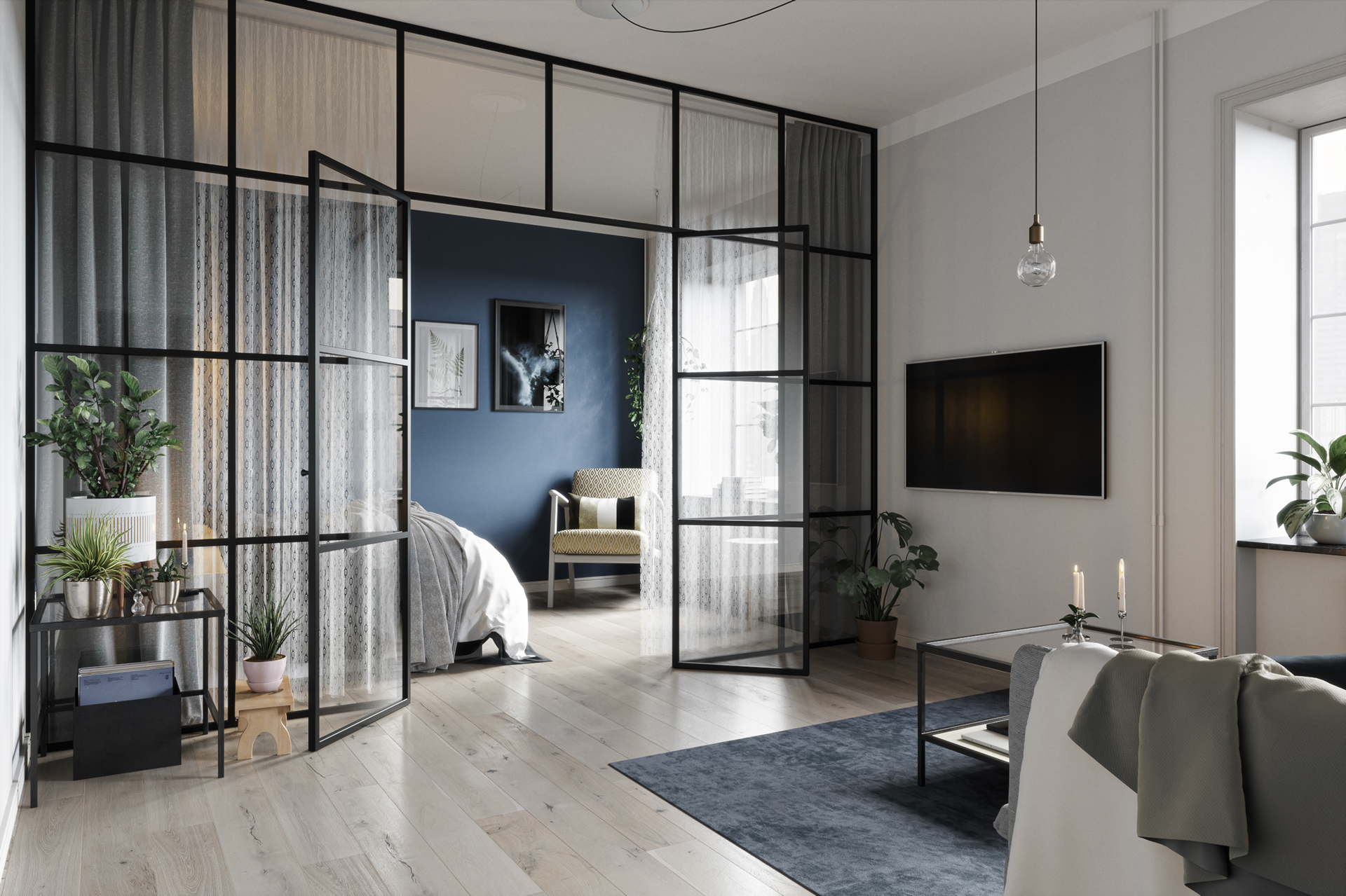 Перегородки для зонирования комнаты